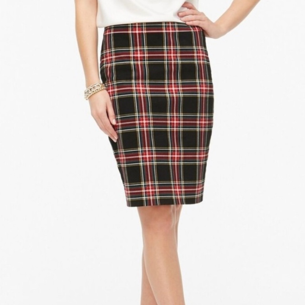 J. Crew plaid pencil skirt size 12
